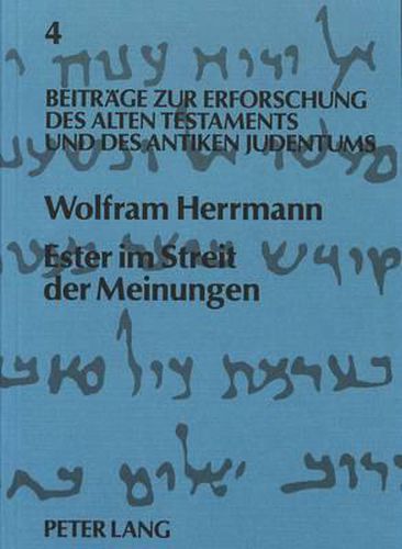 Cover image for Ester Im Streit Der Meinungen