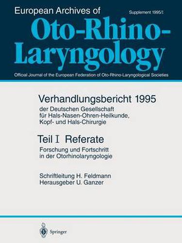 Cover image for Teil I: Referate: Forschung und Fortschritt in der Otorhinolaryngologie