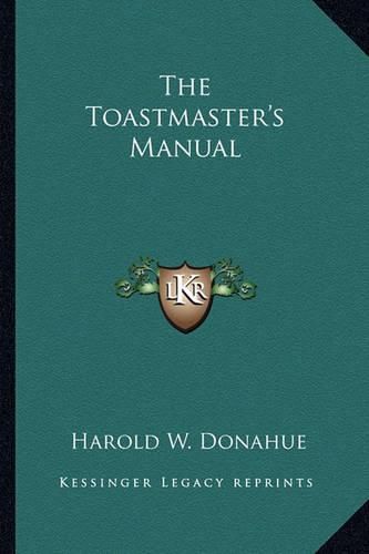 Cover image for The Toastmaster's Manual