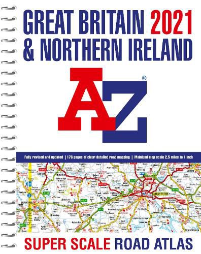 Great Britain A-Z Super Scale Road Atlas 2021 (A3 Spiral)