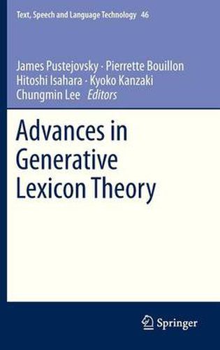 Cover image for Advances in Generative Lexicon Theory