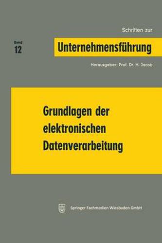 Cover image for Grundlagen Der Elektronischen Datenverarbeitung