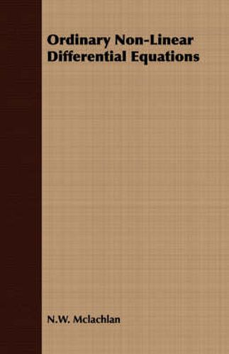 Cover image for Ordinary Non-Linear Differential Equations in Engineering and Physical Sciences