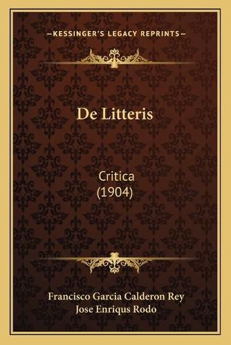 de Litteris: Critica (1904)