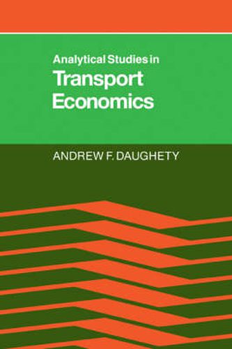Cover image for Analytical Studies in Transport Economics