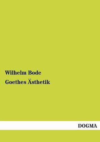 Cover image for Goethes AEsthetik