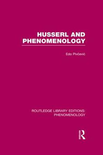 Cover image for Routledge Library Editions: Phenomenology