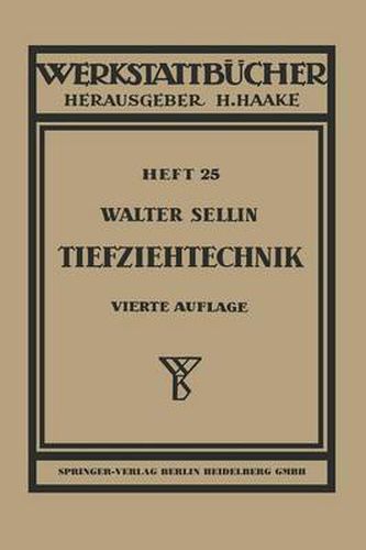 Cover image for Tiefziehtechnik: Formstanzen, Gummi-Pressen, Tiefziehen