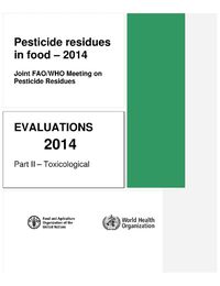 Cover image for Pesticide Residues in Food: Toxicological Evaluations