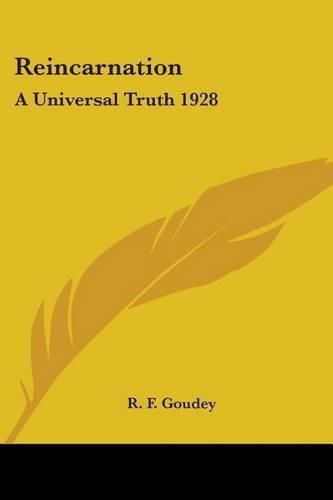 Cover image for Reincarnation: A Universal Truth 1928