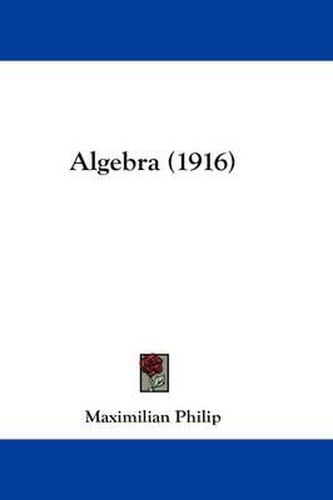 Cover image for Algebra (1916)