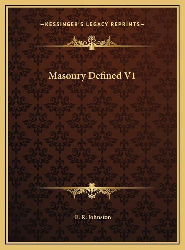 Cover image for Masonry Defined V1