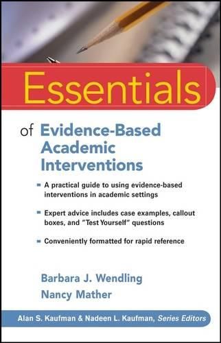 Cover image for Essentials of Evidence-based Academic Interventions