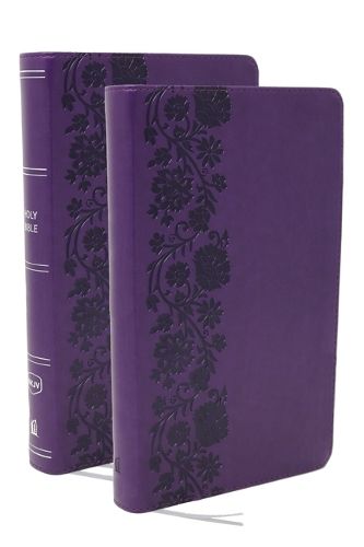 Cover image for NKJV Personal Size End-of-verse Reference Bible with Journal SET, Purple Leathersoft, Comfort Print