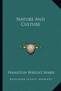 Cover image for Nature and Culture