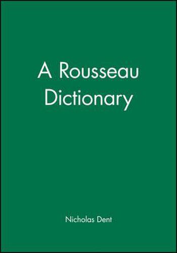 Cover image for A Rousseau Dictionary