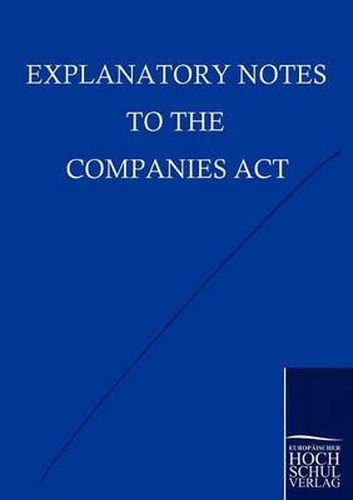 Cover image for Explanatory Notes to the Companies Act