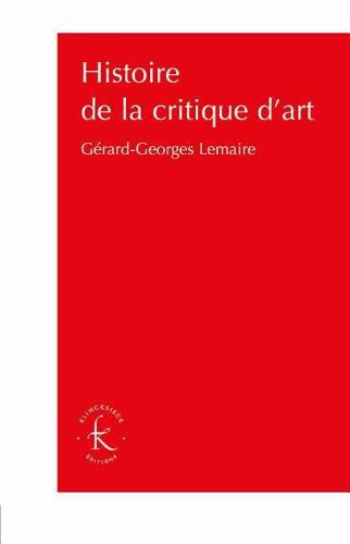 Cover image for Histoire de la Critique d'Art