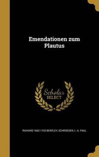 Cover image for Emendationen Zum Plautus