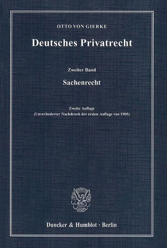 Cover image for Deutsches Privatrecht: Zweiter Band: Sachenrecht