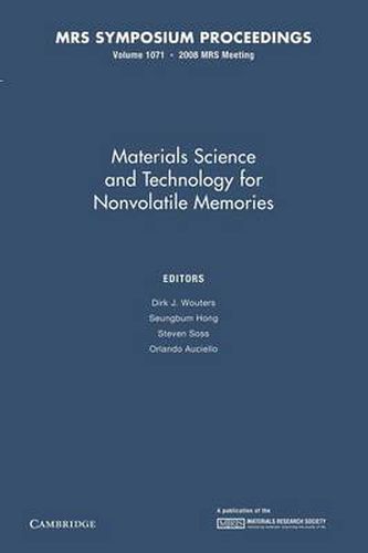 Cover image for Materials Science and Technology for Nonvolatile Memories: Volume 1071