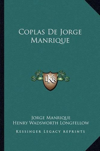 Cover image for Coplas de Jorge Manrique