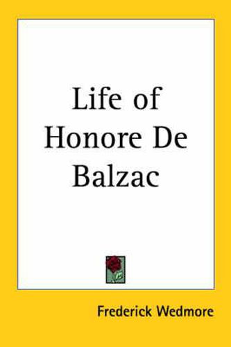 Cover image for Life of Honore De Balzac
