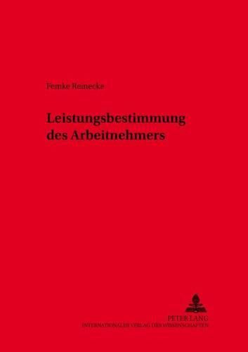 Cover image for Leistungsbestimmung Des Arbeitnehmers