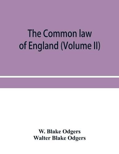 Cover image for The common law of England (Volume II)