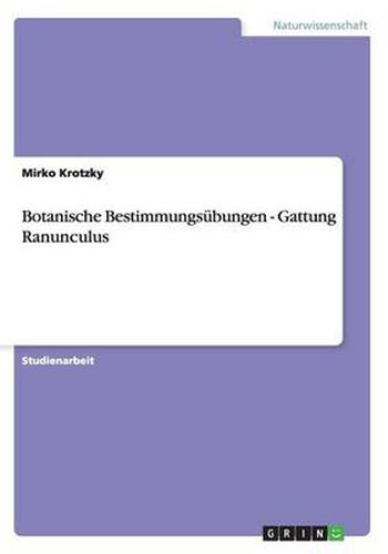 Cover image for Botanische Bestimmungsubungen - Gattung Ranunculus