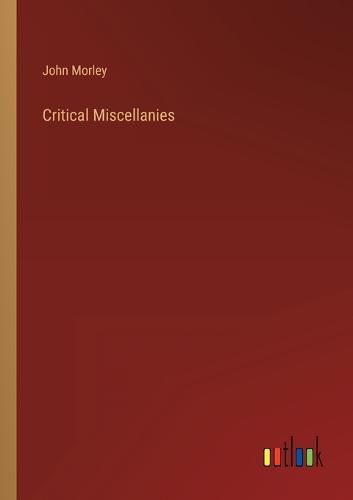 Cover image for Critical Miscellanies