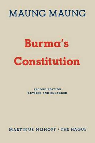 Cover image for Burma's Constitution