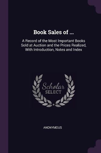 Cover image for Book Sales of ...