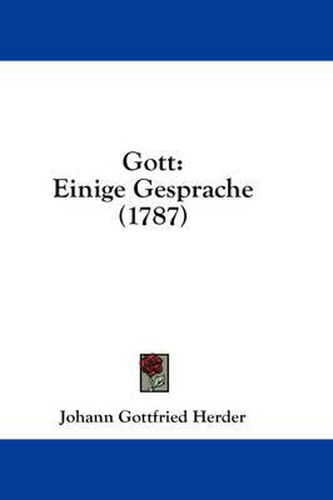 Cover image for Gott: Einige Gesprache (1787)