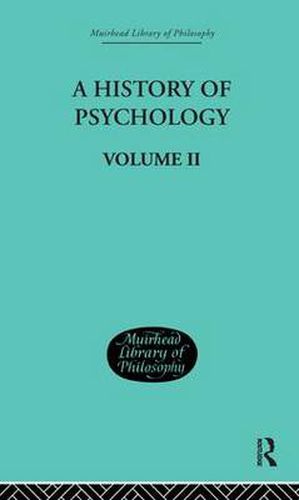 Cover image for A History of Psychology: Mediaeval and Early Modern Period   Volume II