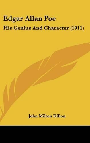 Cover image for Edgar Allan Poe: His Genius and Character (1911)