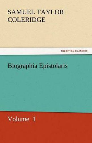 Cover image for Biographia Epistolaris