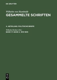 Cover image for Gesammelte Schriften, Band 17, Band 2. 1813-1835