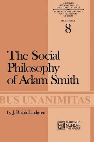 Cover image for The Social Philosophy of Adam Smith