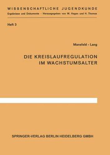 Cover image for Die Kreislaufregulation Im Wachstumsalter