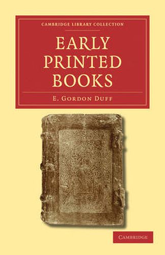 Cover image for Early Printed Books