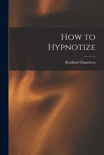 Cover image for How to Hypnotize