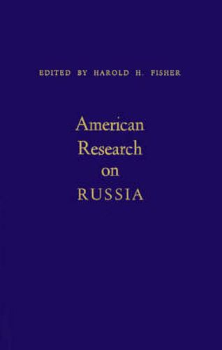 Cover image for American Research on Russia