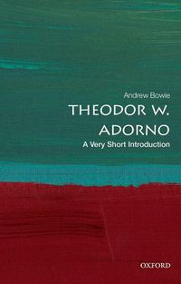 Cover image for Theodor W. Adorno: A Very Short Introduction