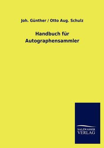 Cover image for Handbuch Fur Autographensammler