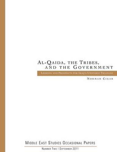 Cover image for Al-Qaida. the Tribes. and the Government: Lessons and Prospects for Iraq's Unstable Triangle (Middle East Studies Occasional Papers Number Two)