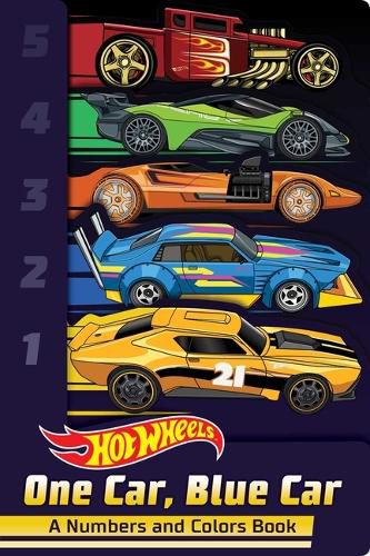 Cover image for Hot Wheels: One Car, Blue Car: A Numbers and Colors Book (a Mattel Hot Wheels Shaped Novelty Board Book for Toddlers)