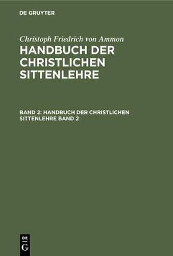 Cover image for Handbuch der christlichen Sittenlehre