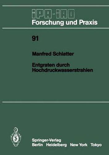 Cover image for Entgraten durch Hochdruckwasserstrahlen