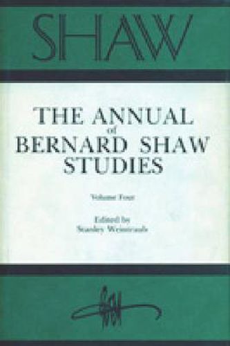 Cover image for Shaw: The Annual of Bernard Shaw Studies